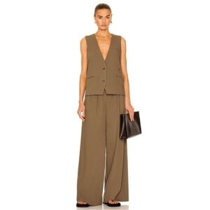 Remain | Brown Pleated Wide Leg Pants ~ US 8